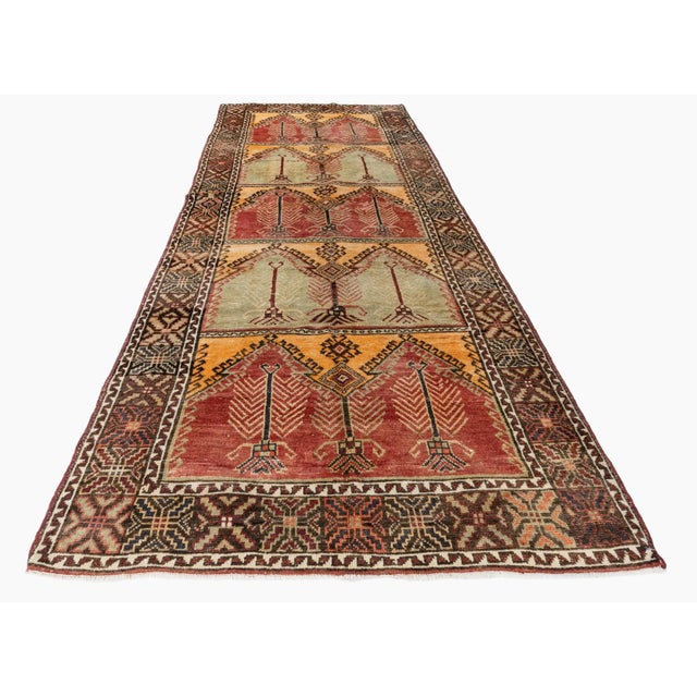 1940s Vintage Turkish Oushak Rug 4'9 X 12' 8 For Sale - Image 5 of 14