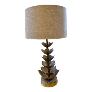 Vintage Jamie Young Lotus Flower Table Lamp For Sale