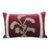 Antique Red & Silver Velvet Embroidery Applique Decorative Pillow For Sale