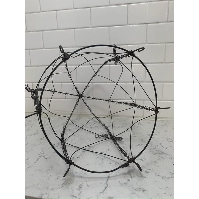 Antique French Wire Cloche For Sale - Image 10 of 12