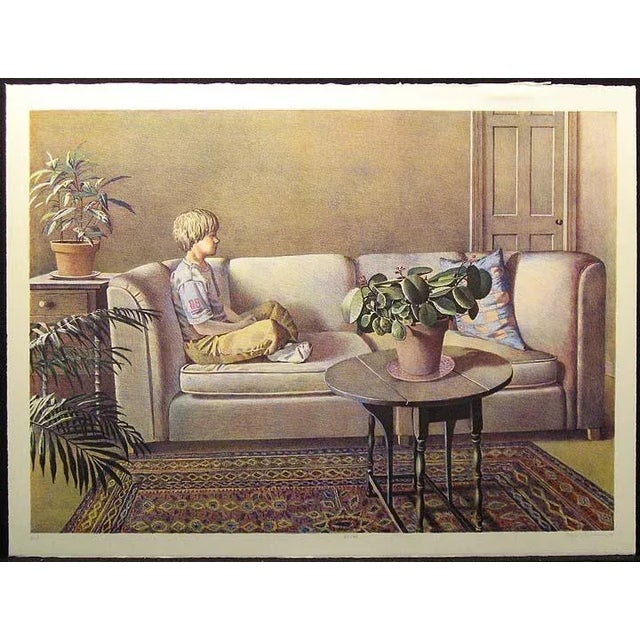 1978 "Eric" Figurative Interior Scene Lithograph Print by Keith Rasmussen For Sale In Denver - Image 6 of 6