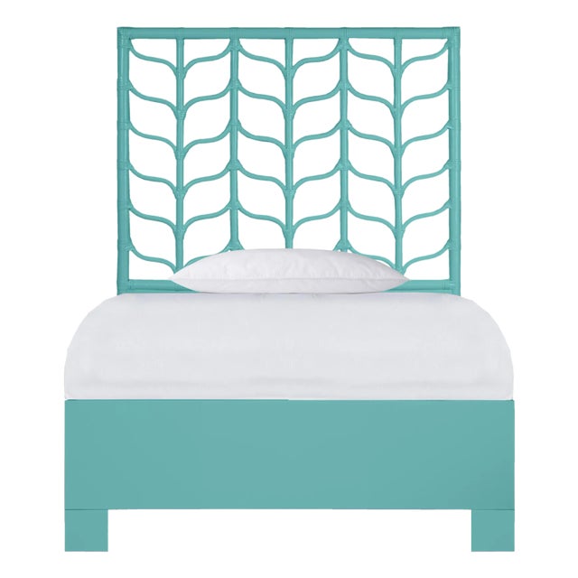 Ivy Standard Bed Twin Extra Long, Turquoise For Sale