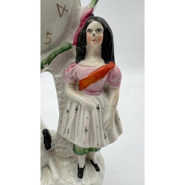 Antique English Staffordshire Watch Figure Circa 1860's For Sale - Image 4 of 12