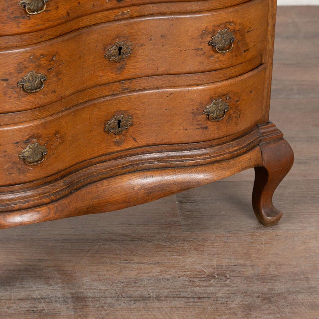 Late 18th Century Small Danish Rococo Chest of Three Drawers For Sale - Image 10 of 11