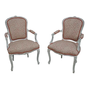 Pair Newly Upholstered French Louis XV Armchairs