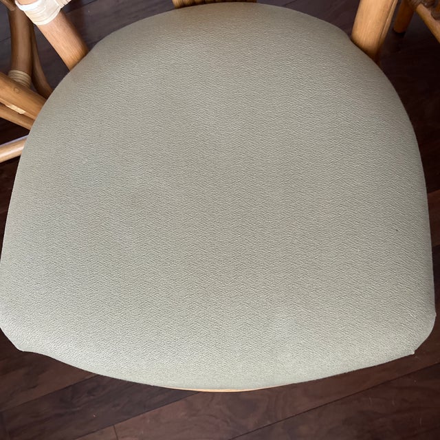 Tan Rattan Dining Table and 6 Chairs - Set of 8 For Sale - Image 8 of 12