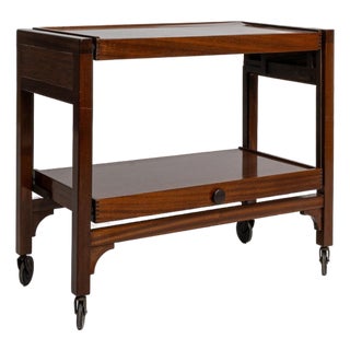 Mid 20th Century France Art Deco Brown Wood Bar Carts & Dry Bars For Sale