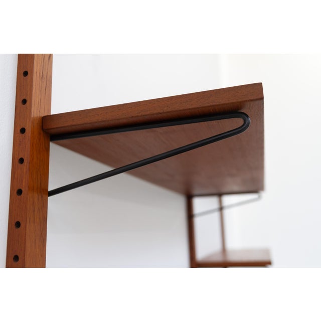 Vintage Danish Wall Mounted Teak Shelving System, 1960s For Sale - Image 4 of 17