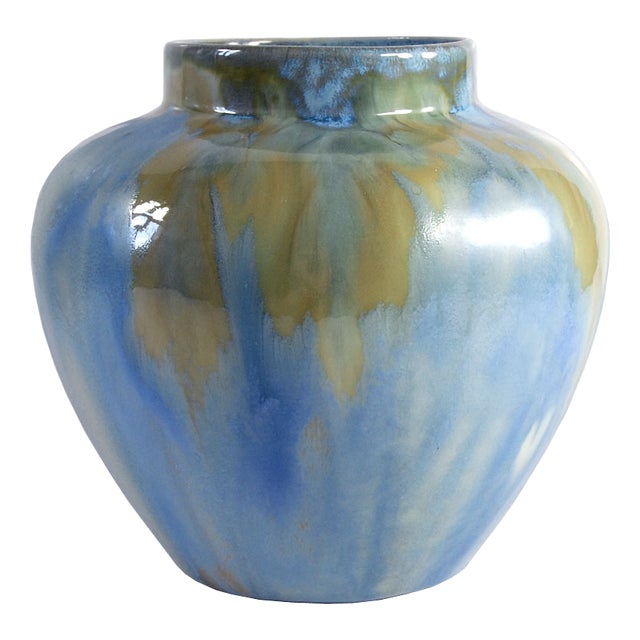 Glazed Ceramic Vase from Faïencerie De Thulin, 1930s For Sale