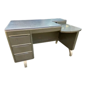 1950s General Fireproofing Company Vintage Metal Tanker Desk