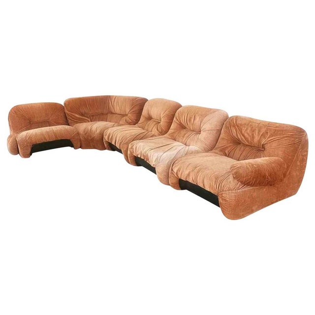 1960s Mid-Century Modern Malù Modular Sofa by Diego Mattu, Italy, 1960s, Set of 5 For Sale - Image 5 of 17