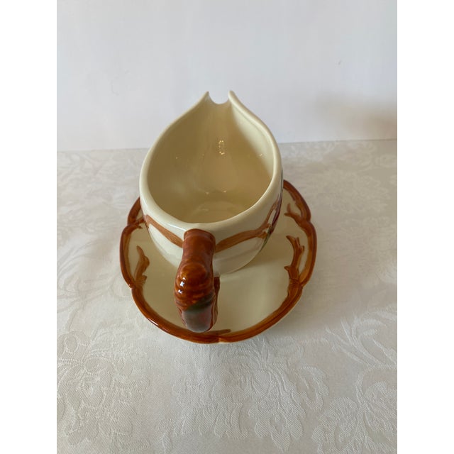 Late 20th Century Franciscan Gravy Boat With Attached Plate Vintage Excellent Condition For Sale - Image 5 of 10