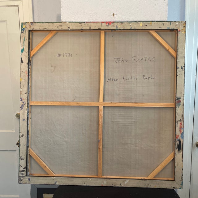 2020s After Rothko Purple, by John Frates, Mid Century Modern, Framed For Sale - Image 5 of 5