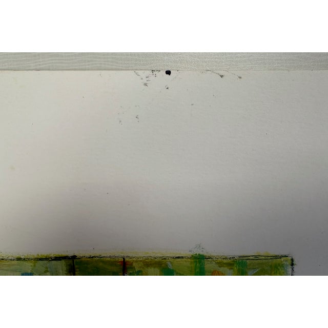 Green Late 20th Century, Untitled, Abstract Impressionism, Vibrant Abstract Composition, Acrylic on Fine Art Paper, Stanley J. Krupa For Sale - Image 8 of 10