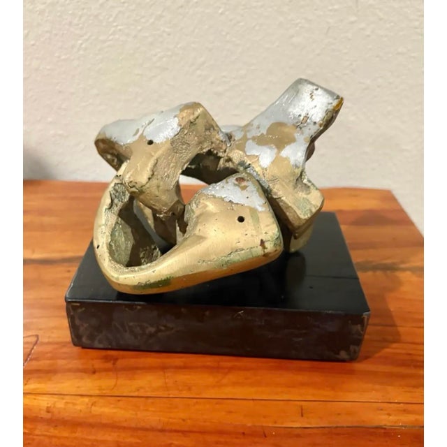 1980s Abstract Sculpture in the Manner of Artist Alicia Penalba, Expressionist, 6” X 7.25” For Sale - Image 6 of 10