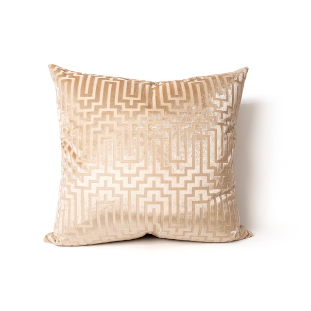A beautifully handcrafted Coastline Pillow made with eco-linen and soft cotton velvet. The insert features a luxurious...