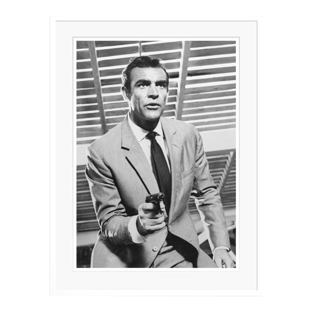 Sean Connery Framed in White Silver Gelatin Print For Sale