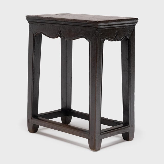 Chinese Pair of Graceful Half Tables, C. 1880 For Sale - Image 4 of 10