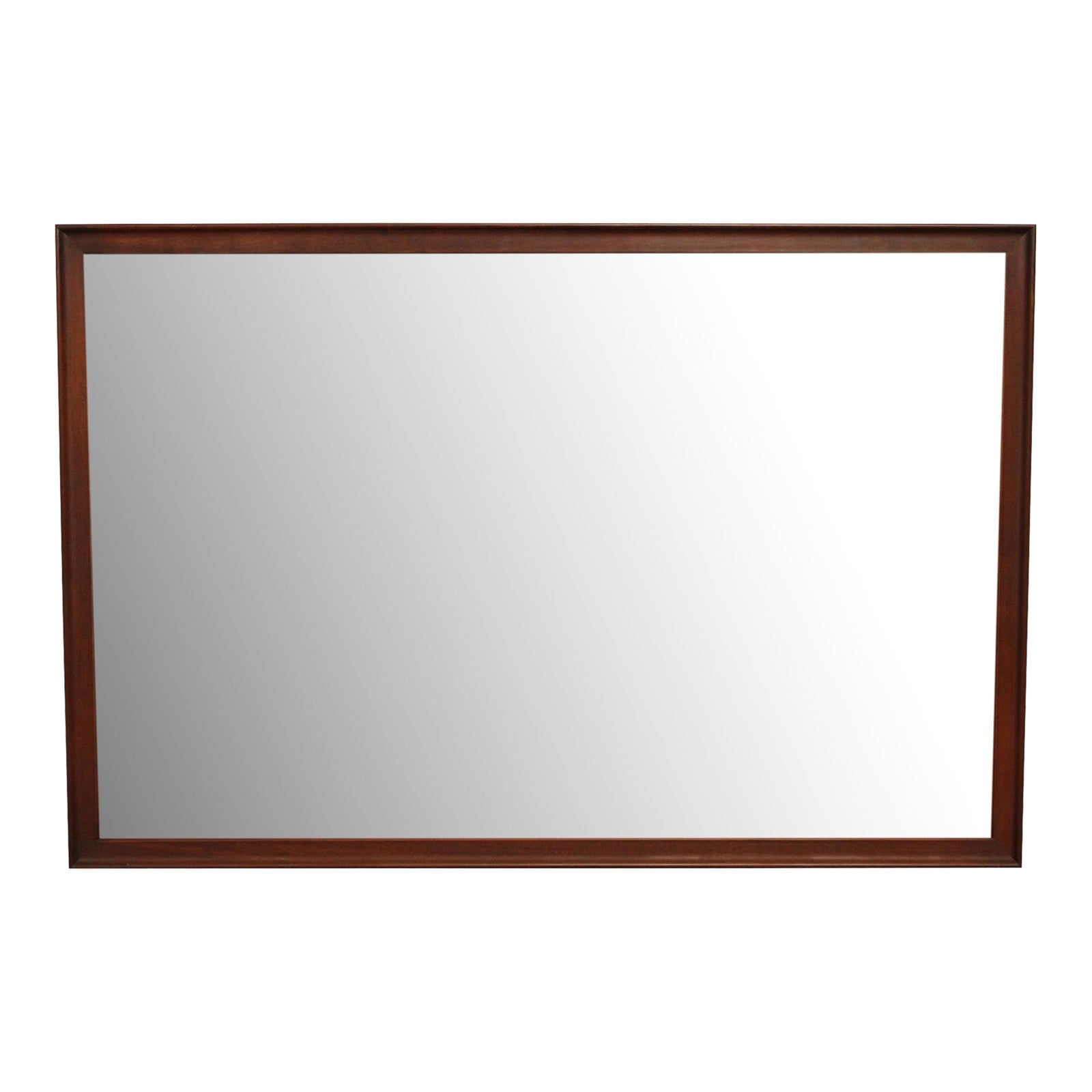 Vintage Cherry Wood Frame Rectangular Wall Mirror Chairish