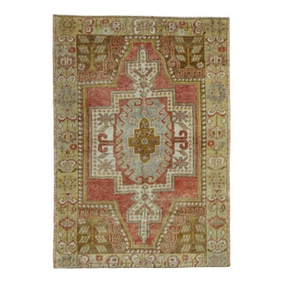 Turkish Vintage Rug 3'6" x 5' #16073 For Sale