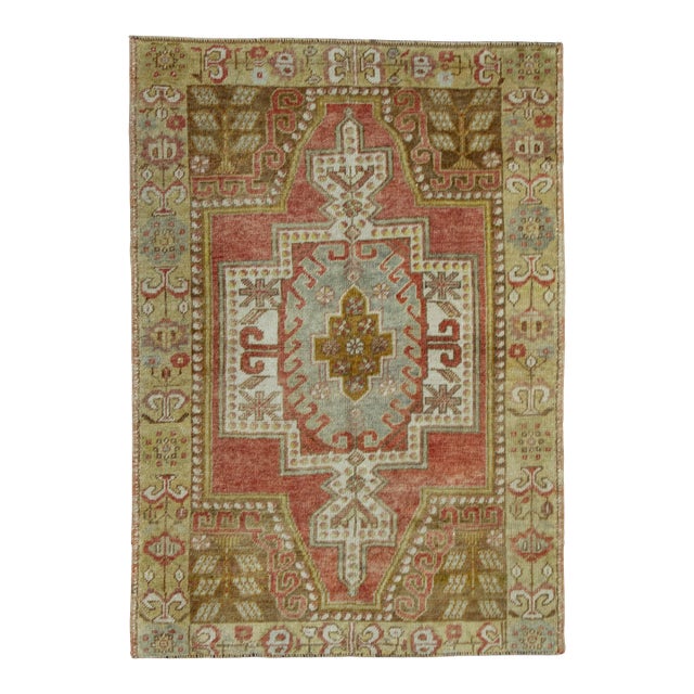 Turkish Vintage Rug 3'6" x 5' #16073 For Sale