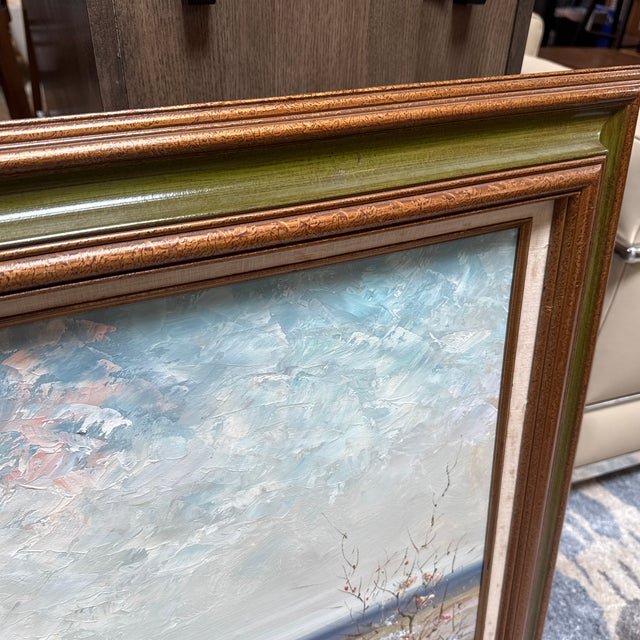 Marie Charlot Impressionist Landscape Palette Knife Oil Painting, Signed For Sale - Image 12 of 12