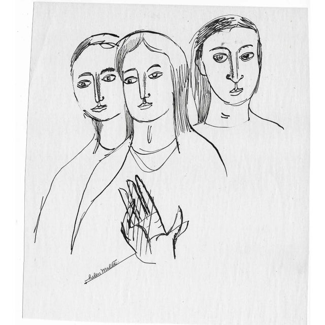 Three MCM figures by Helen Wagner Malta (1912-1975). She worked in New York City in the 1930s, teaching at the Harlem Art...