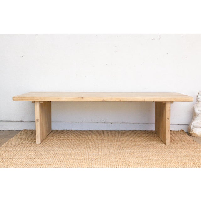 108" Long Reclaimed Wood Artisan's Dining Table For Sale - Image 10 of 12