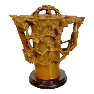 Early 20th Century Chinese Export Carved Soapstone Scholars/ Tea Pot