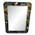 Asian Inspired Lacquered Wood Framed Mirror For Sale