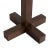 1960s Swiss Cross Floor Lamp - Dark Walnut Wood Finish, Weathered Brass, White Linen Shade For Sale - Image 5 of 11