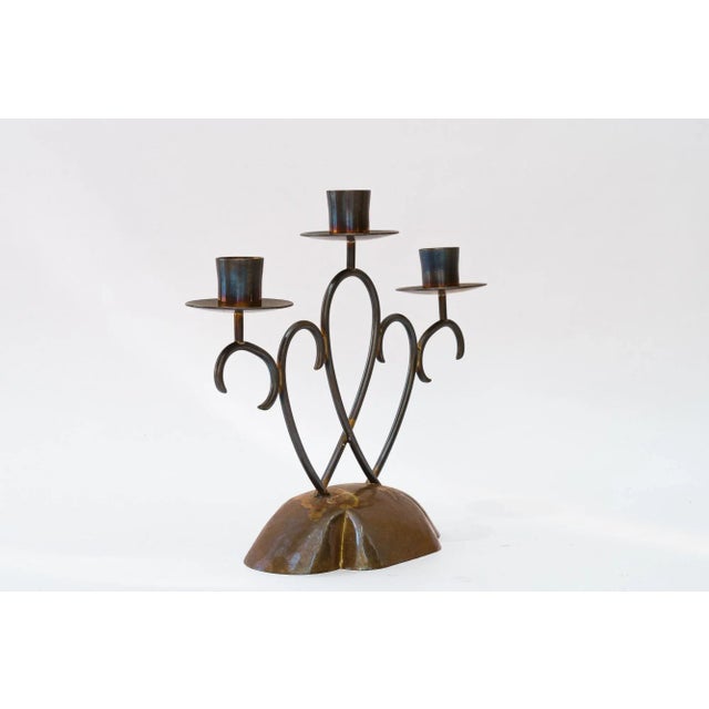Vintage Brass Candleholder, 1950s For Sale - Image 4 of 7