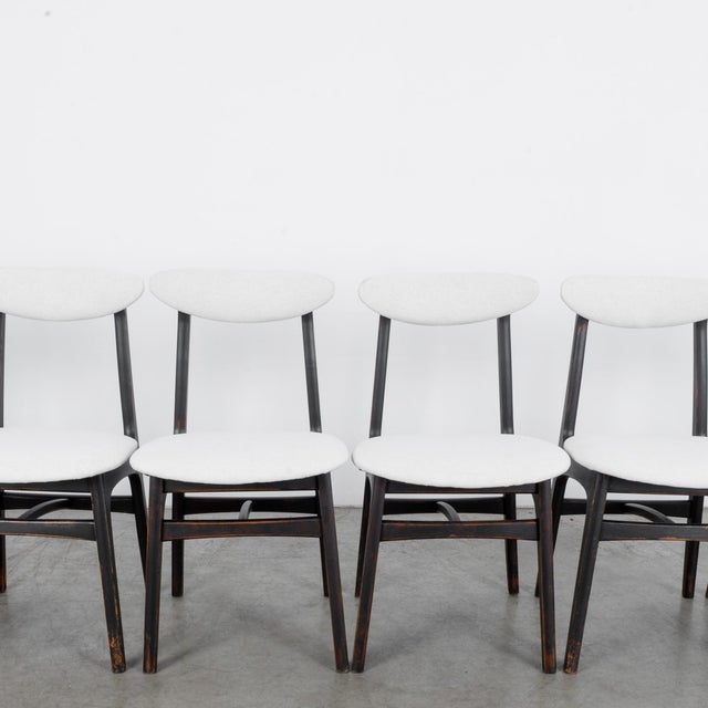 Wood Mid-Century Modern Upholstered Dining Chairs- Set of 6 For Sale - Image 7 of 12