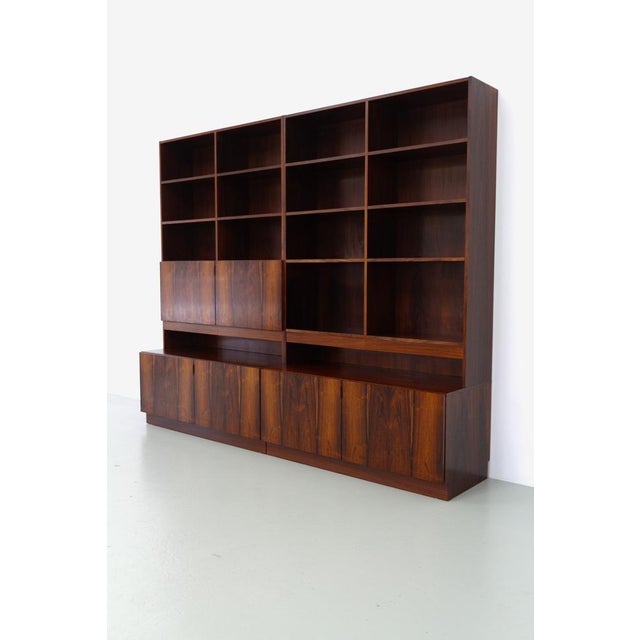 Large Modern Danish Rosewood Bookcase, 1970s For Sale - Image 4 of 18