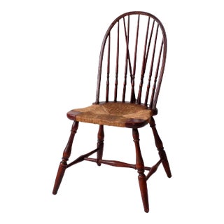 Antique Rush Seat Windsor Chair For Sale