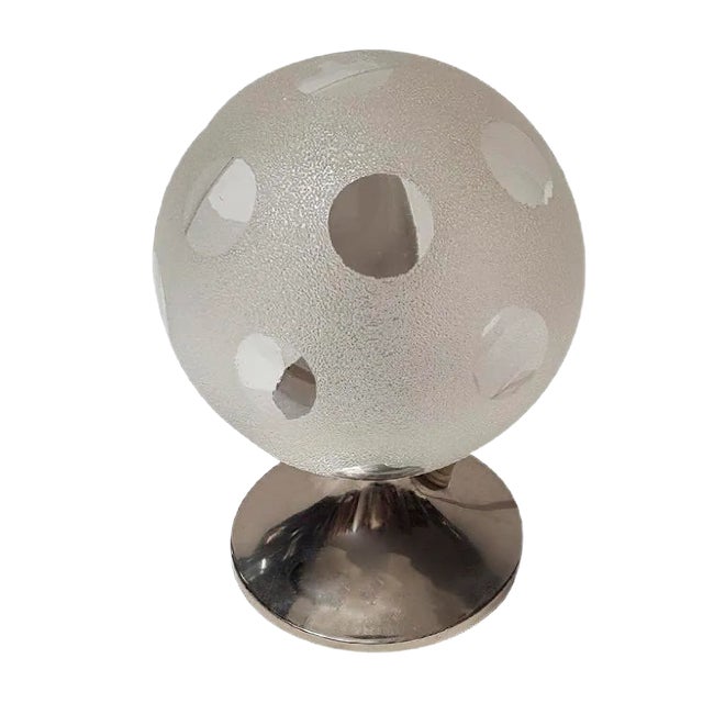 Small Space Age Table Lamp with Chrome Base from Richard Essig, 1970s For Sale