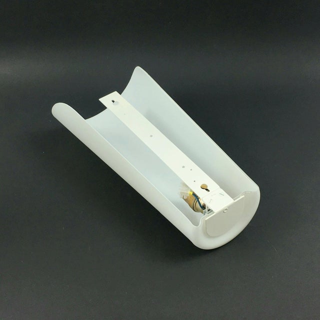 White 1950s Mid-Century Modern Opaline Glass Wall Lamps/Sconces by Wilhelm Wagenfeld for Peill & Putzler - a Pair For Sale - Image 8 of 11