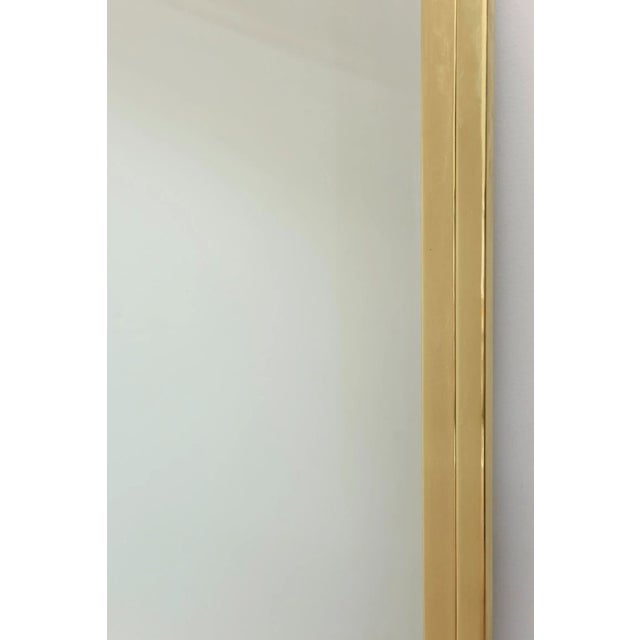 Brass Vintage Modernist Classical Billy Haines Style Brass Medallion Mirror 60's For Sale - Image 8 of 11