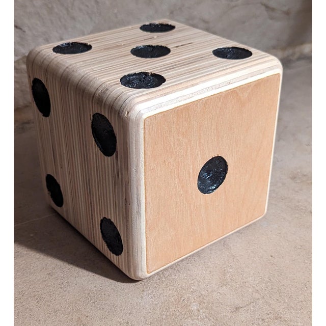 Mid-Century Modern Large Vintage Wooden Dice For Sale - Image 3 of 4