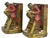 Art Deco Antique Rare Hand Painted Armor Bronze "The Bookworm" Polychrome Scholar on Library Ladder Bookends - A Pair For Sale - Image 3 of 14