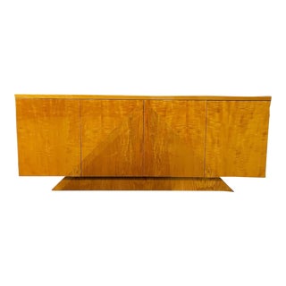 1990s Vintage African Walnut and Burl, Pyramid Credenza by Giorgio Collection, Made in Italy For Sale