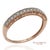 14k 585 Solid Rose Gold Engraving and Milgrain Natural Diamond Band Ring, Size 8 For Sale - Image 9 of 12