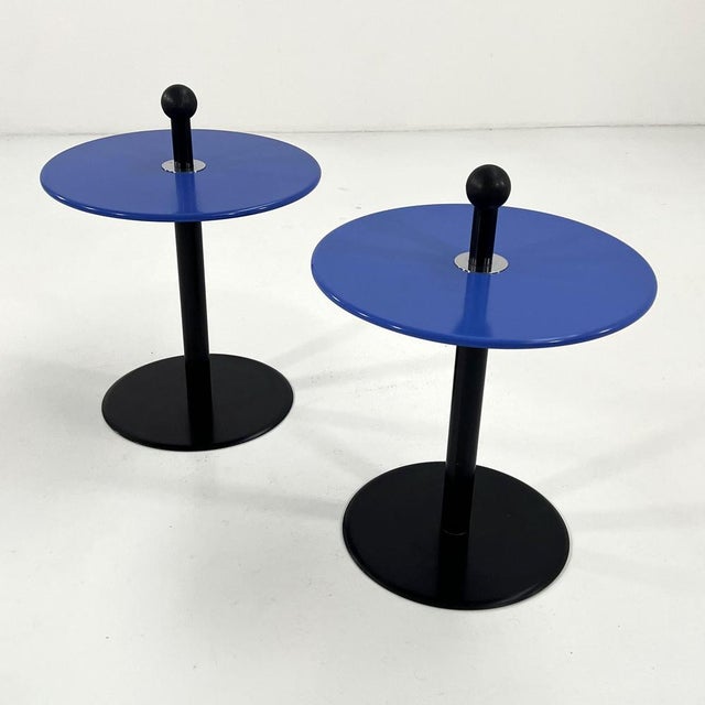 Postmodern Blue Side Table from Ikea, 1980s For Sale - Image 6 of 9