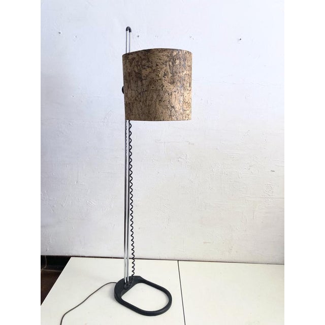 Staff Floor Lamp with Cork Shade, 1970s For Sale - Image 9 of 18