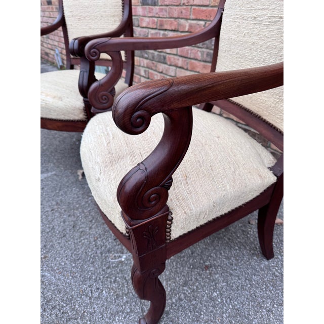 19th Century Regency Arm Chairs - Ready for Your Fabric For Sale In Nashville - Image 6 of 13
