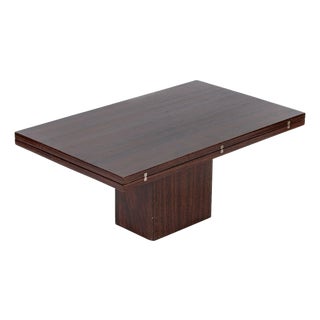 Antique French Art Deco Folding Wood Coffee Table by Francisque Chaleyssin (Attr) 1930s For Sale
