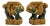 Mid-Century Chinese Export Majolica Glaze Foo Dog Pottery Garden Seats Side Tables - Pair For Sale