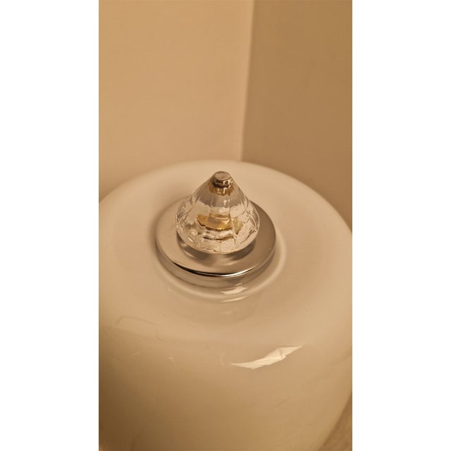 Table Lamp in Handworked Glass with Opaline Shade from Foscarini, 1990s For Sale - Image 6 of 13