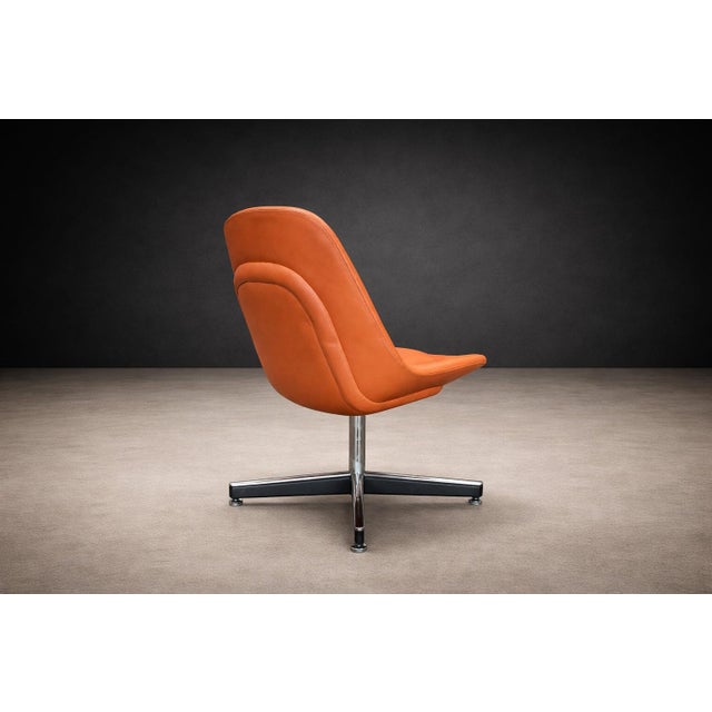 Mid-Century Modern Pair of “Pollock” Armchairs by Forma, Aluminum & Leather, Brazil, 1970s - Lot 153 For Sale - Image 3 of 15