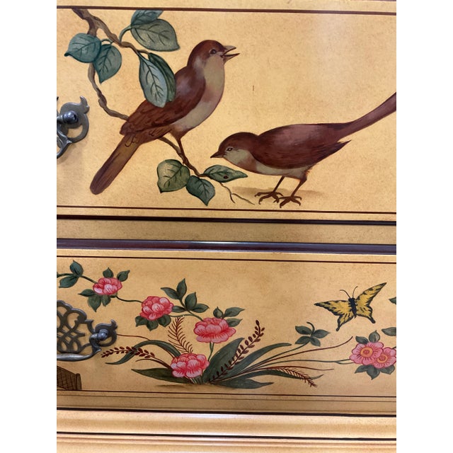 Saffron 1970s Vintage Baker Chinoiserie Highboy For Sale - Image 8 of 9